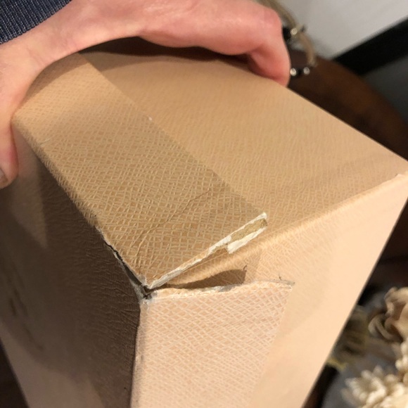 Prada Spazzolato studded Platform sandal box included box ripped. On one side - Picture 13 of 15